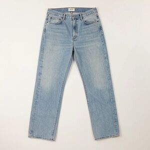 AGOLDE Mia High Waist Straight Leg Organic Cotton Jeans (Dimension)